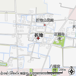 福岡県筑後市折地665周辺の地図