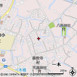福岡県大川市一木1337周辺の地図