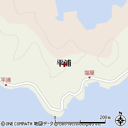 愛媛県宇和島市平浦周辺の地図