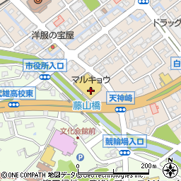 マルキョウ武雄店周辺の地図