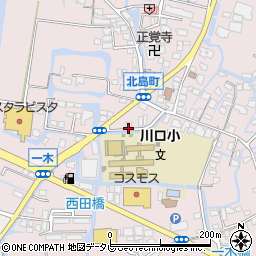 福岡県大川市一木492-7周辺の地図