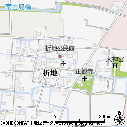 福岡県筑後市折地689周辺の地図