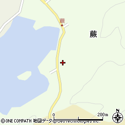 愛媛県宇和島市蕨83周辺の地図