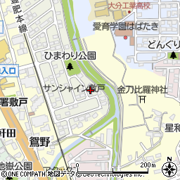 大分県大分市サンシャインしきど13周辺の地図