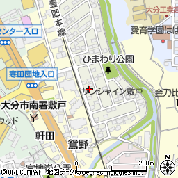 大分県大分市サンシャインしきど10周辺の地図