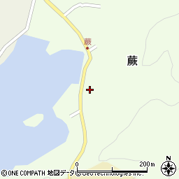 愛媛県宇和島市蕨89周辺の地図