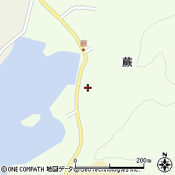 愛媛県宇和島市蕨91周辺の地図