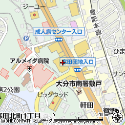 大分トヨタ自動車本社周辺の地図