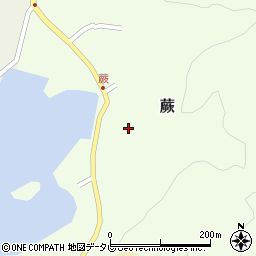 愛媛県宇和島市蕨106周辺の地図