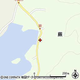 愛媛県宇和島市蕨94周辺の地図
