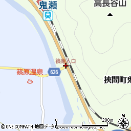 篠原入口周辺の地図