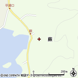 愛媛県宇和島市蕨105周辺の地図