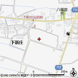 福岡県八女市新庄下新庄周辺の地図