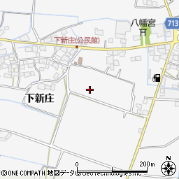 福岡県八女市新庄（下新庄）周辺の地図