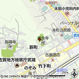 佐賀県武雄市新町周辺の地図