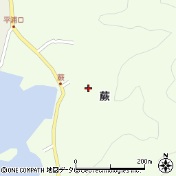 愛媛県宇和島市蕨126周辺の地図