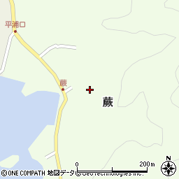 愛媛県宇和島市蕨125周辺の地図