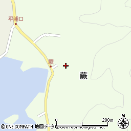 愛媛県宇和島市蕨124周辺の地図