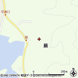 愛媛県宇和島市蕨134周辺の地図