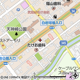 ソフトバンク　武雄周辺の地図