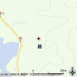 愛媛県宇和島市蕨145周辺の地図