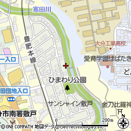 大分県大分市サンシャインしきど9周辺の地図