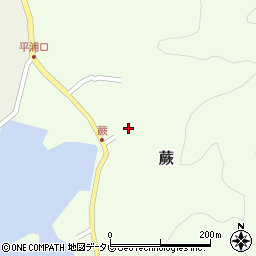 愛媛県宇和島市蕨454周辺の地図