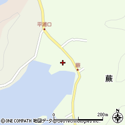 愛媛県宇和島市蕨467周辺の地図