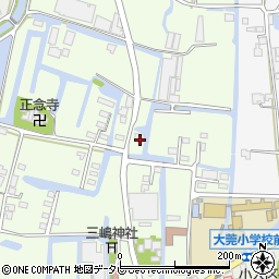 福岡県三潴郡大木町三八松301周辺の地図