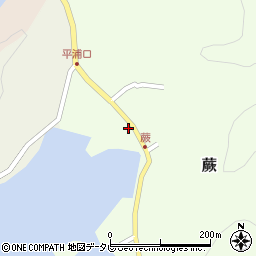 愛媛県宇和島市蕨465周辺の地図