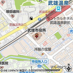 武雄市役所企画部　スポーツ課周辺の地図