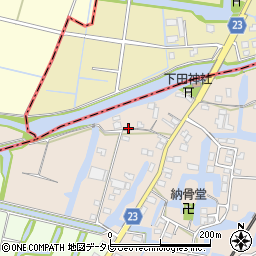 福岡県柳川市蒲生1162周辺の地図