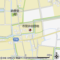 市営井田団地周辺の地図