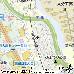 大分県大分市サンシャインしきど4-12周辺の地図