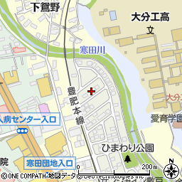 大分県大分市サンシャインしきど4周辺の地図