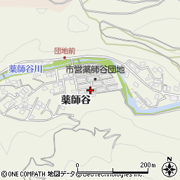 愛媛県宇和島市川内薬師谷1980周辺の地図