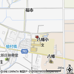 八女市西公民館周辺の地図