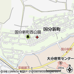 大分県大分市国分新町17-2周辺の地図