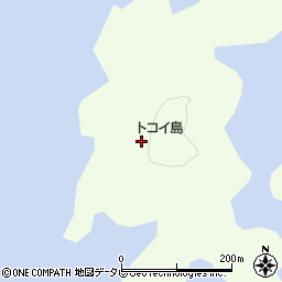 トコイ島周辺の地図