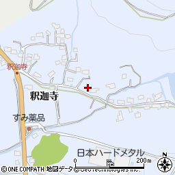 佐賀県武雄市釈迦寺周辺の地図