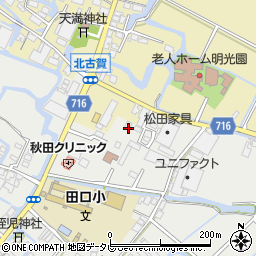 福岡県大川市北古賀464周辺の地図