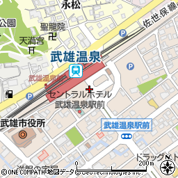 武雄温泉南口周辺の地図