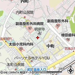 佐賀県武雄市蓬莱町周辺の地図