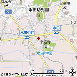 水田郵便局周辺の地図