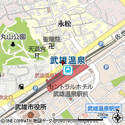 トヨタレンタリース佐賀武雄温泉駅前店周辺の地図
