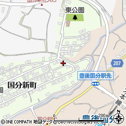 大分県大分市国分新町32-7周辺の地図