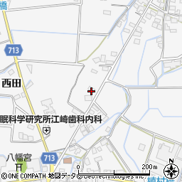 福岡県八女市新庄西田1240-1周辺の地図