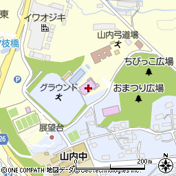 武雄市役所　山内スポーツセンター周辺の地図