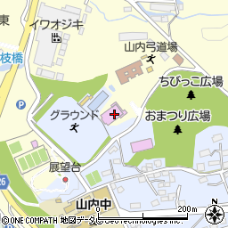 武雄市山内中央公園スポーツセンター周辺の地図