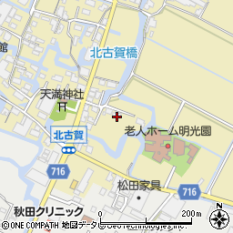福岡県大川市北古賀17周辺の地図